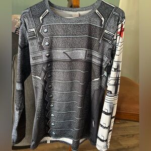 Winter soldier - Bucky long sleeve T - Black and White Graphic Long Sleeve Shirt